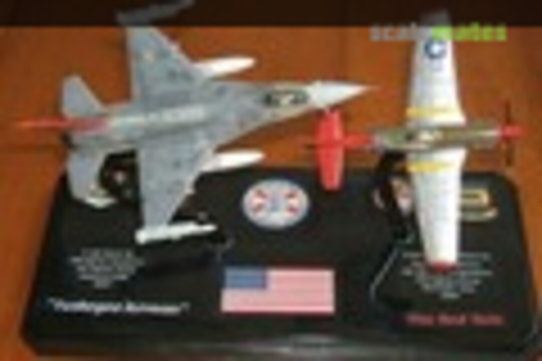 Hobby P-51D Mustang and Academy F-16 1:144