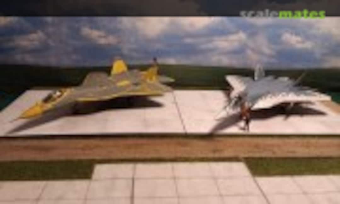 Suchoi Su-57 und T-50 im Vergleich 1:72