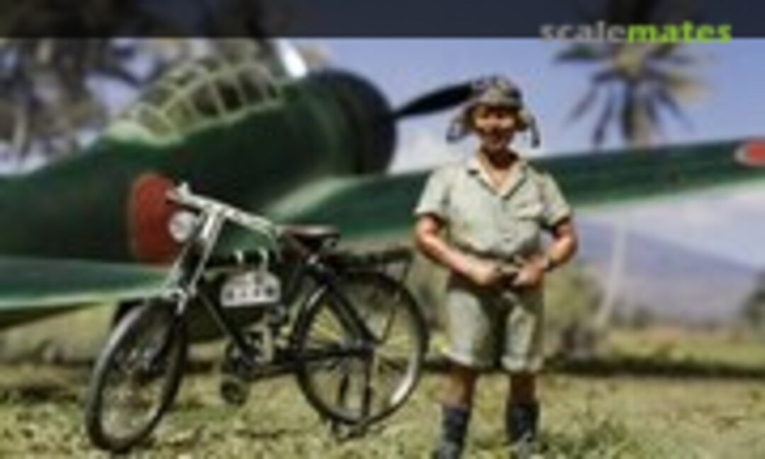 Pilot and bicycle 1:48
