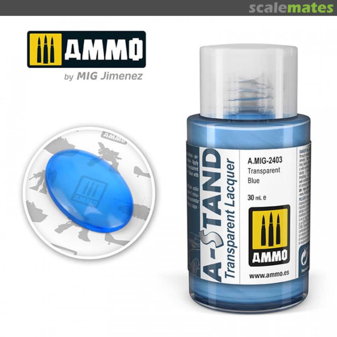 Boxart ASTAND Transparent Blue  Ammo by Mig Jimenez