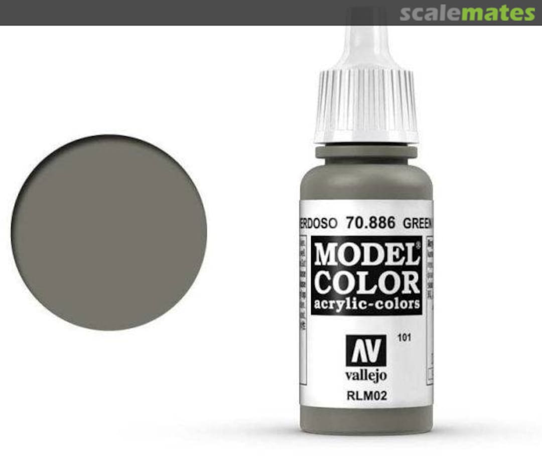 Boxart Green Grey - RLM02 70.886, 886, Pos. 101 Vallejo Model Color