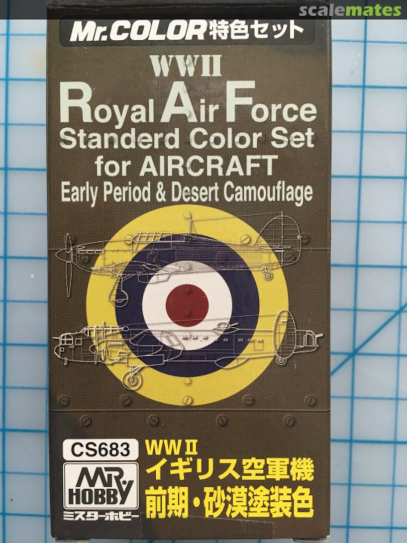 Boxart WWII Royal Air Force Color Early Period & Desert Camouflage CS683 Mr.COLOR