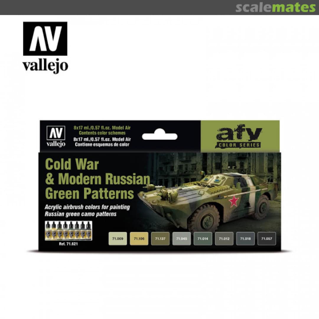 Boxart Cold War & Modern Russian Green Patterns  Vallejo Model Air