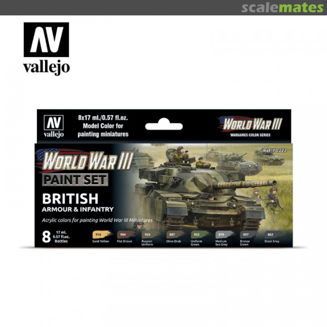Boxart WWIII British Armour & Infantry  Vallejo Model Color