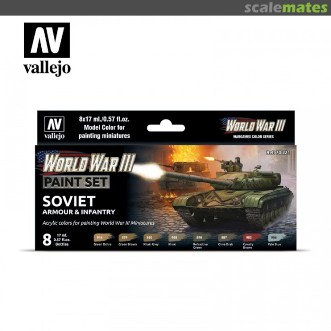 Boxart WWIII Soviet Armour & Infantry  Vallejo Model Color