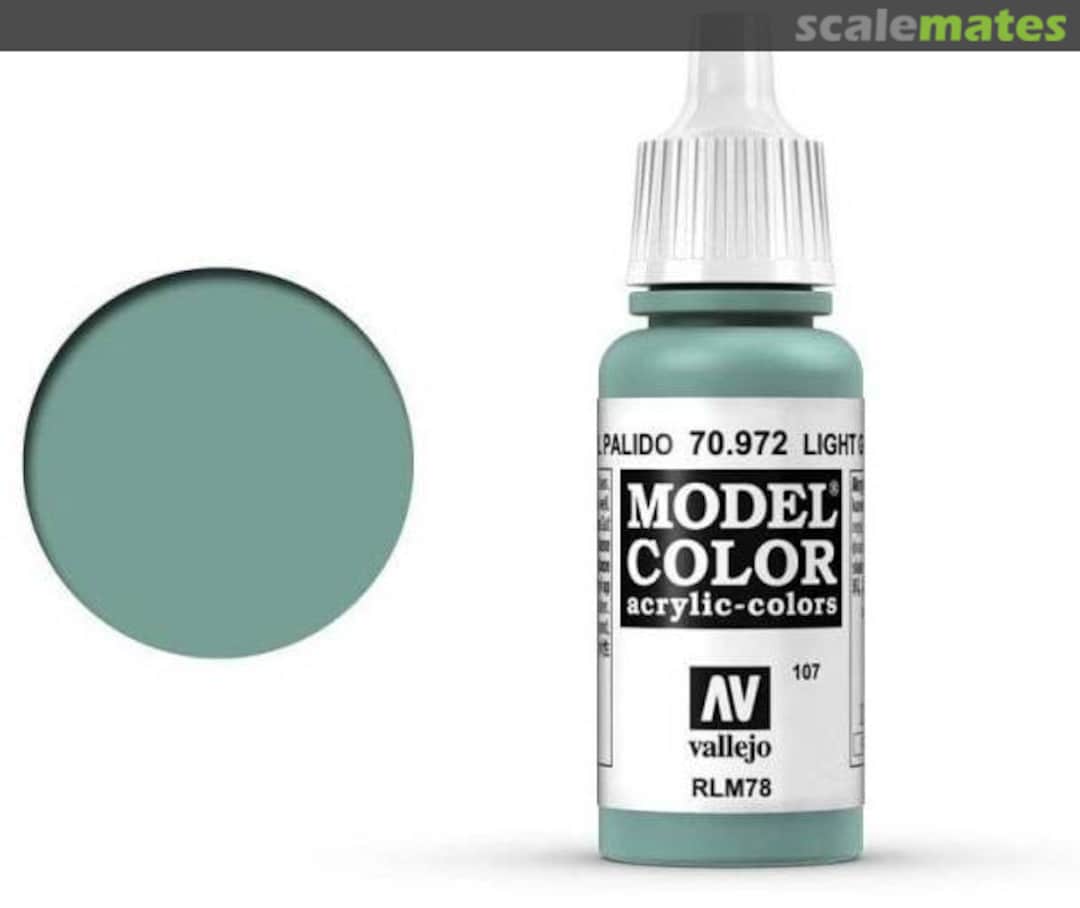 Boxart Light Green Blue - RLM78 70.972, 972, Pos. 107 Vallejo Model Color