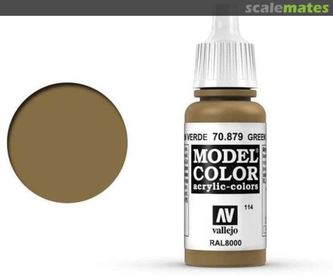 Boxart Green Brown - RAL 8000 70.879, 879, Pos. 114 Vallejo Model Color