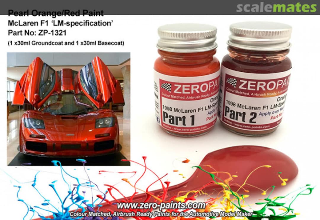 Boxart 1998 Mclaren F1 LM-Spec Orange/Red Paint Set  Zero Paints