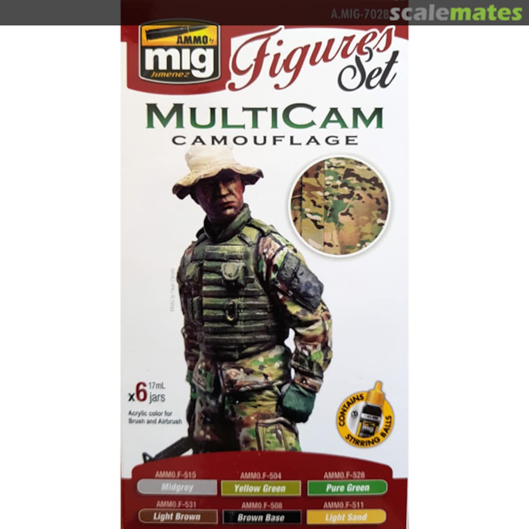 Boxart Figures Set - Multicam Camouflage A.MIG-7028 Ammo by Mig Jimenez