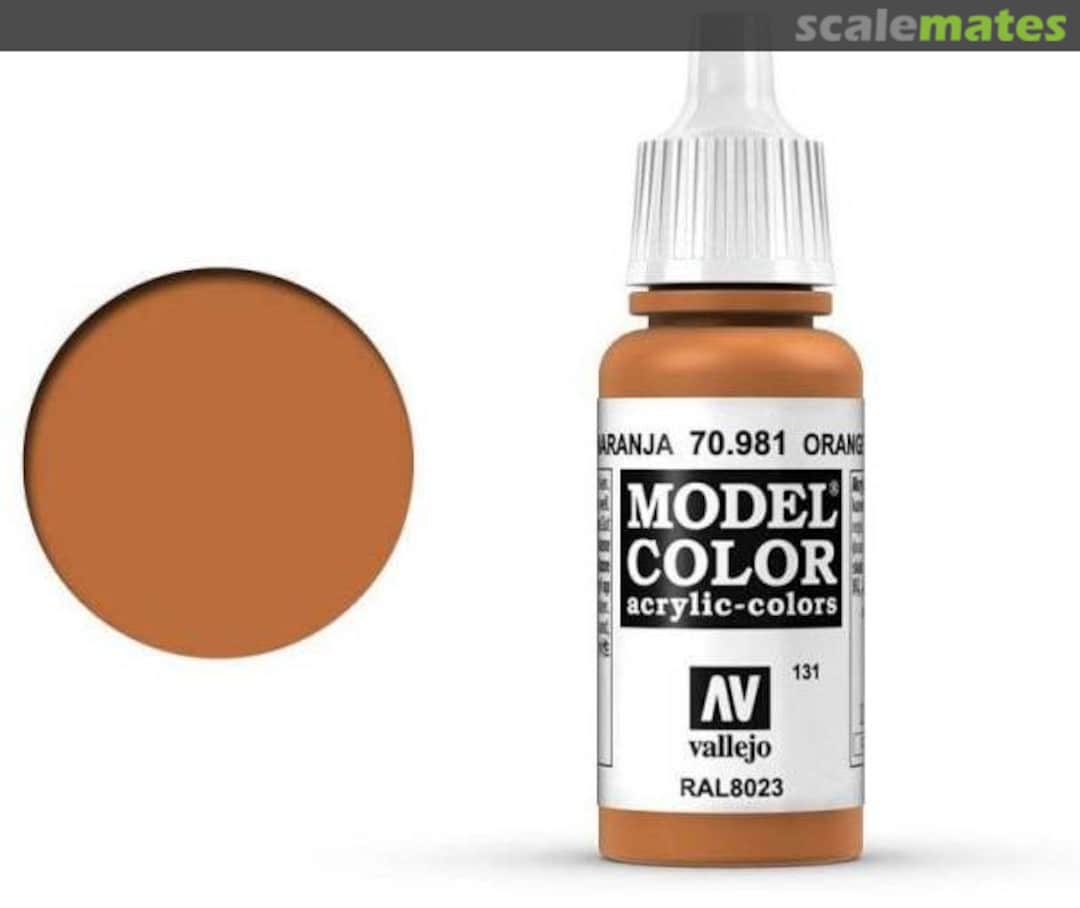 Boxart Orange Brown - FS30252 - RAL 8023 70.981, 981, Pos. 131 Vallejo Model Color