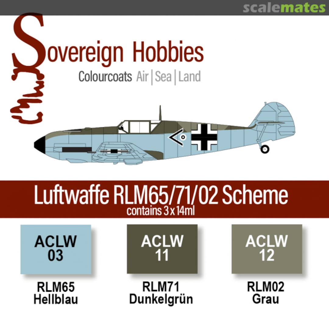 Boxart Colourcoats Set Luftwaffe RLM65/71/02 Day Fighter Scheme  Colourcoats (since 2014)