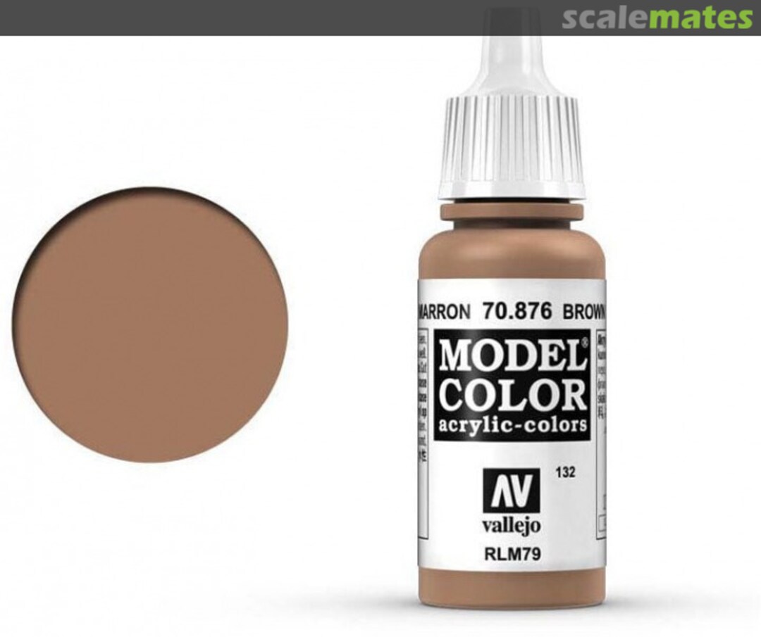 Boxart Brown Sand - RLM79 70.876, 876, Pos. 132 Vallejo Model Color
