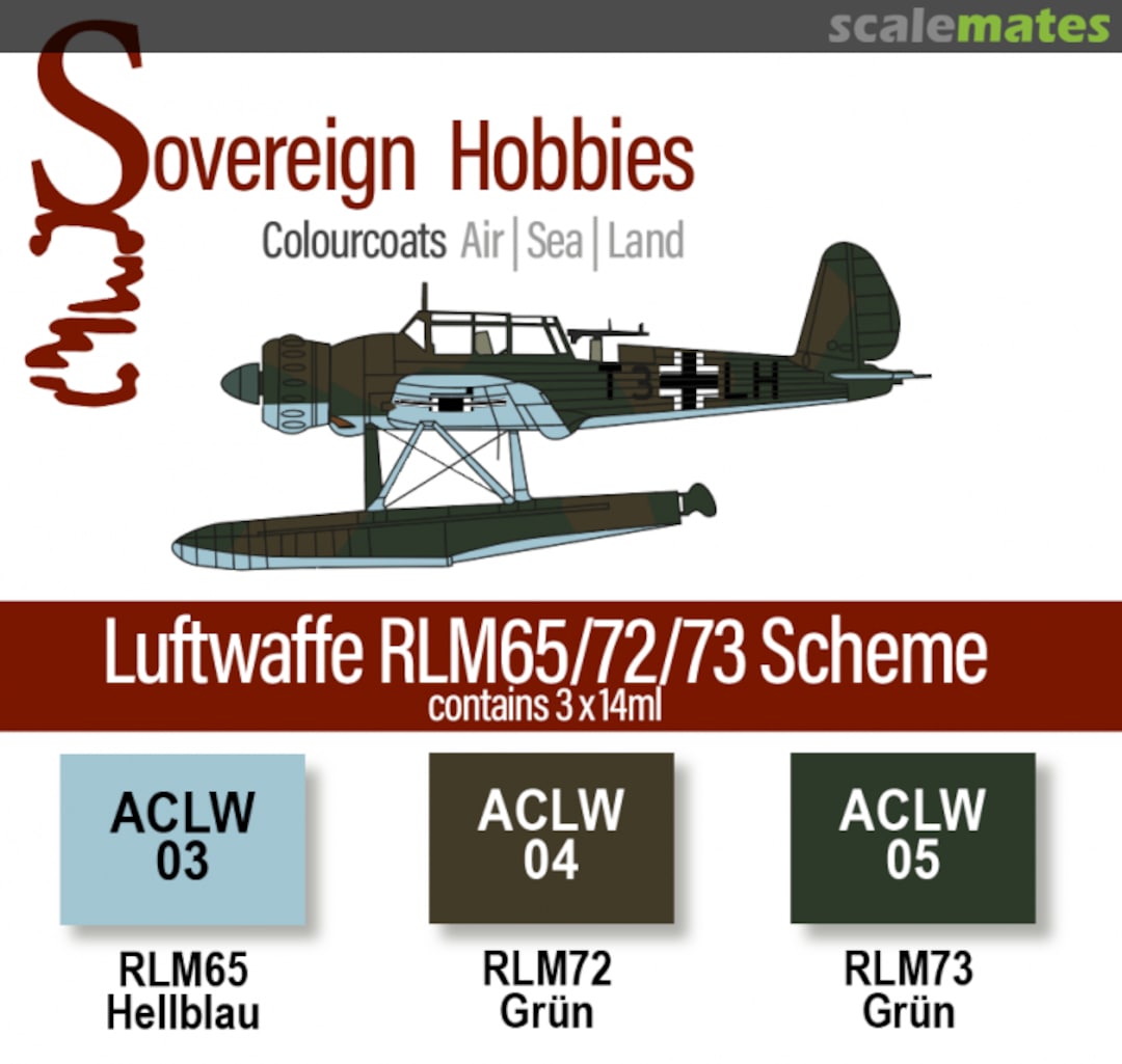 Boxart Colourcoats Set Luftwaffe RLM65/72/73 Maritime Scheme  Colourcoats (since 2014)