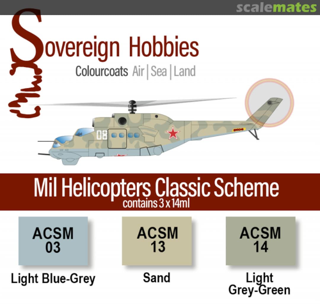 Boxart Colourcoats Set Mil Helicopters Classic Scheme Colourset  Colourcoats (since 2014)