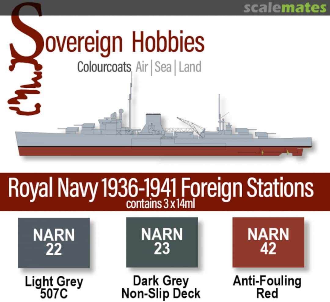 Boxart Colourcoats Set Royal Navy 1936-1941 Foreign Stations  Colourcoats (since 2014)