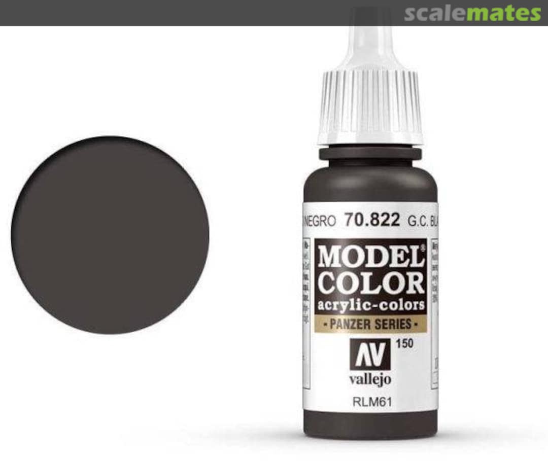 Boxart German Camouflage Black Brown - RLM61 70.822, 822, Pos. 150 Vallejo Model Color