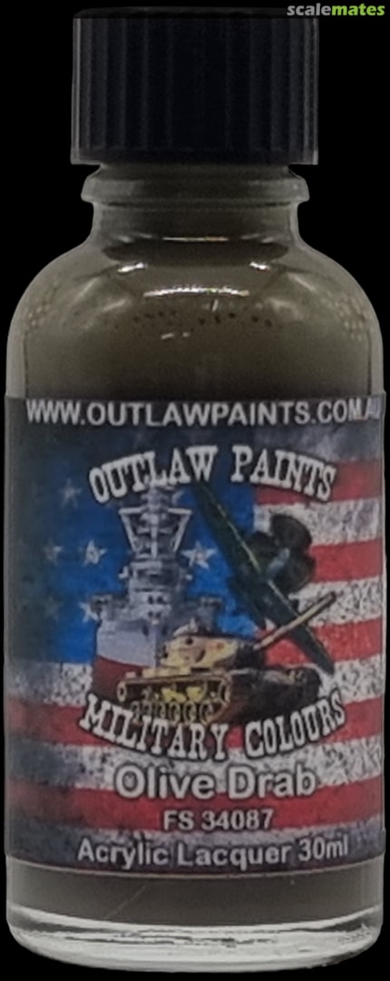 Boxart US Military Colour - Olive Drab FS34087 OP001MIL Outlaw Paints