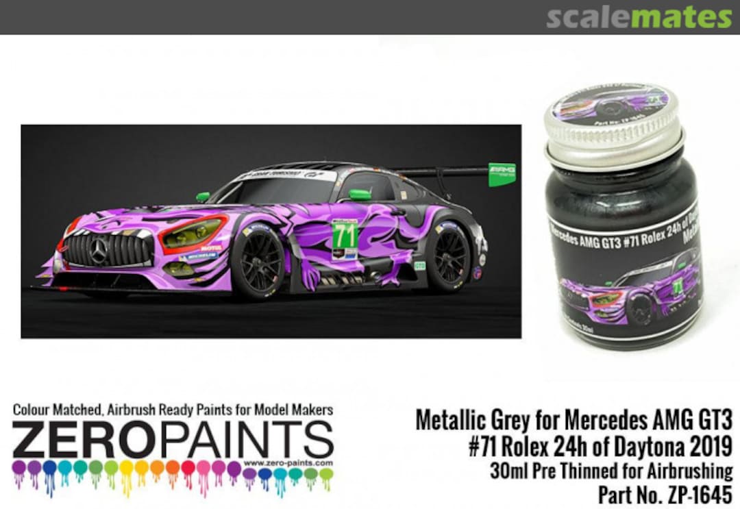 Boxart Mercedes AMG GT3 #71 Rolex 24h of Daytona 2019 Metallic Grey  Zero Paints