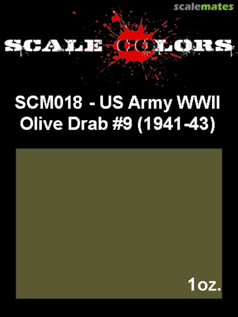 Boxart US Army WWII Olive Drab #9 (41-43) SCM018 Scale Colors