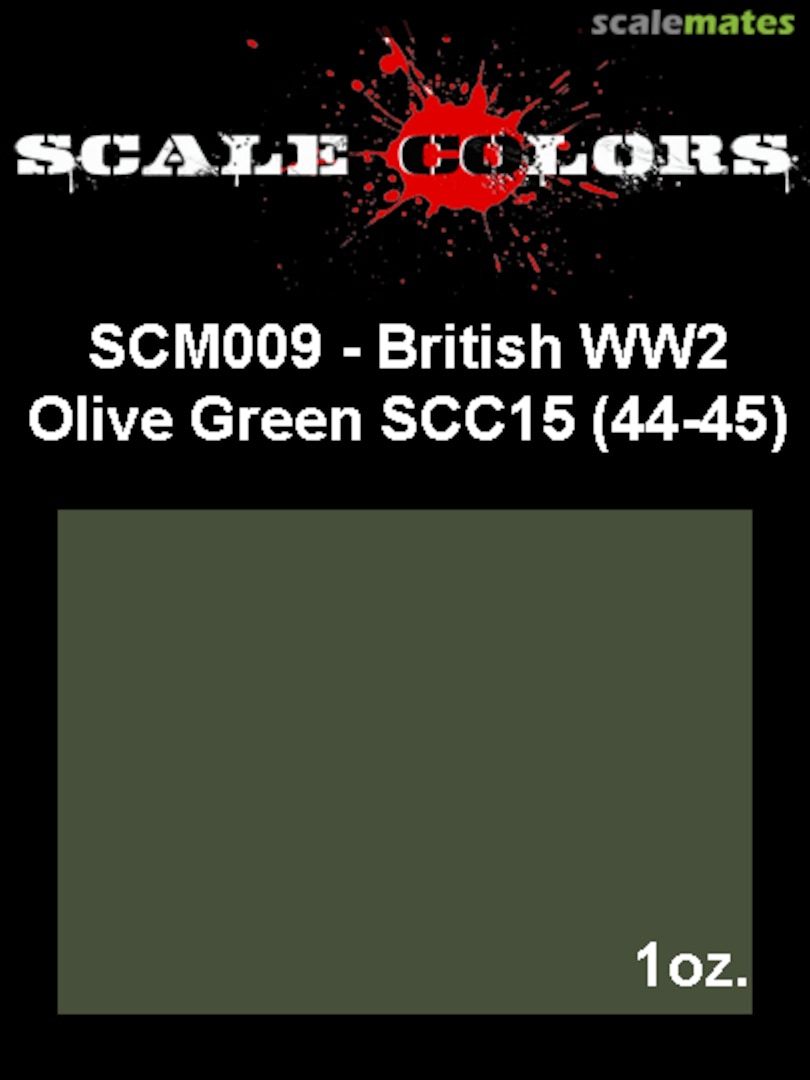Boxart British WWII Olive Green SCC15 (44-45) SCM009 Scale Colors