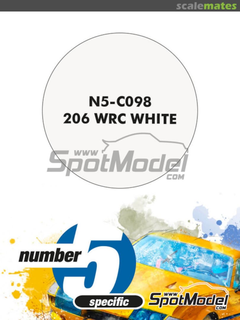 Boxart 206 WRC White  Number Five