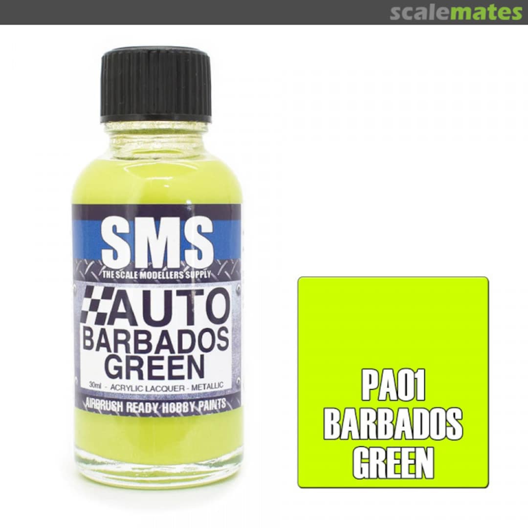 Boxart Auto Colour BARBADOS GREEN  SMS