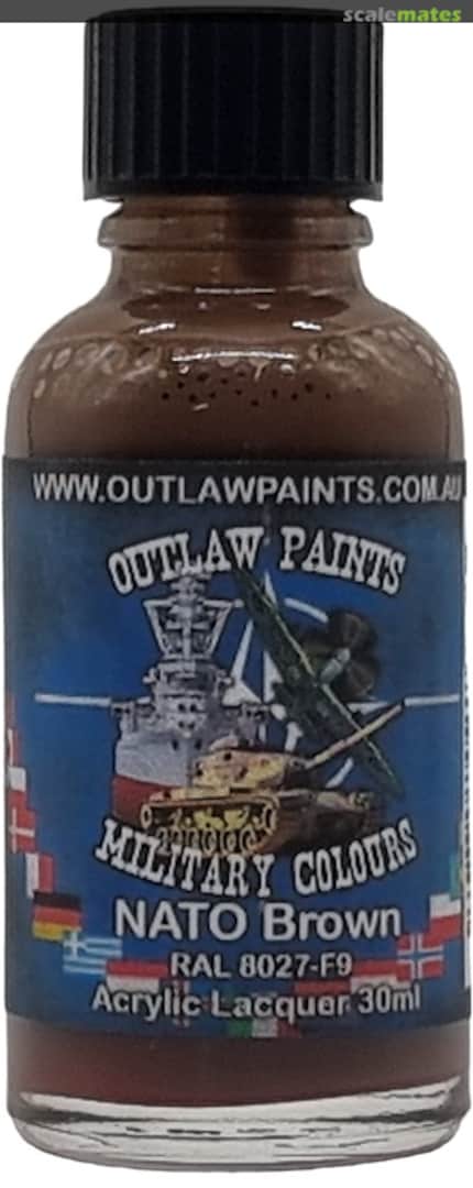 Boxart NATO Military Colour - NATO Brown RAL  8027-F9 OP093MIL Outlaw Paints