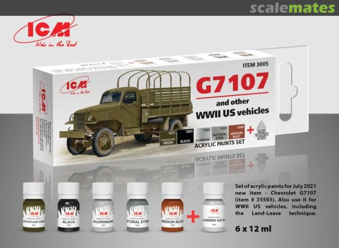 Boxart G7107 & other WWII US Vehicles  ICM