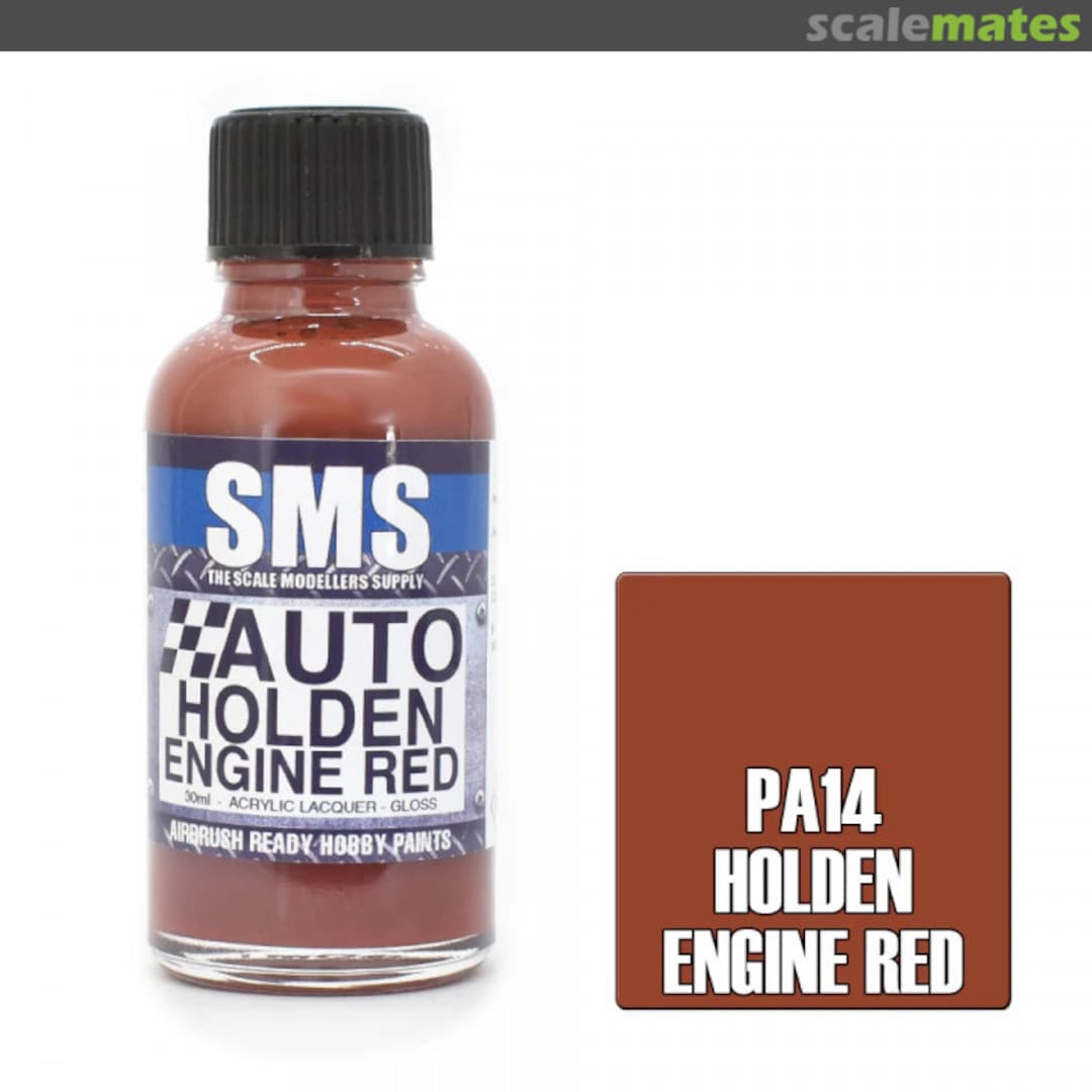 Boxart Auto Colour HOLDEN ENGINE RED  SMS