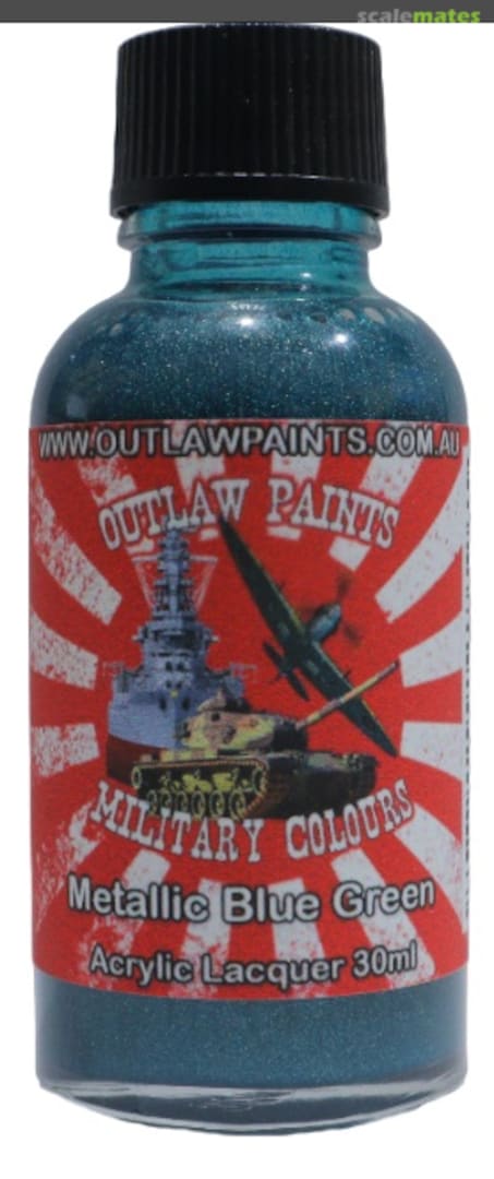 Boxart Japanese Military Colour - Metallic Blue Green OP162MIL Outlaw Paints