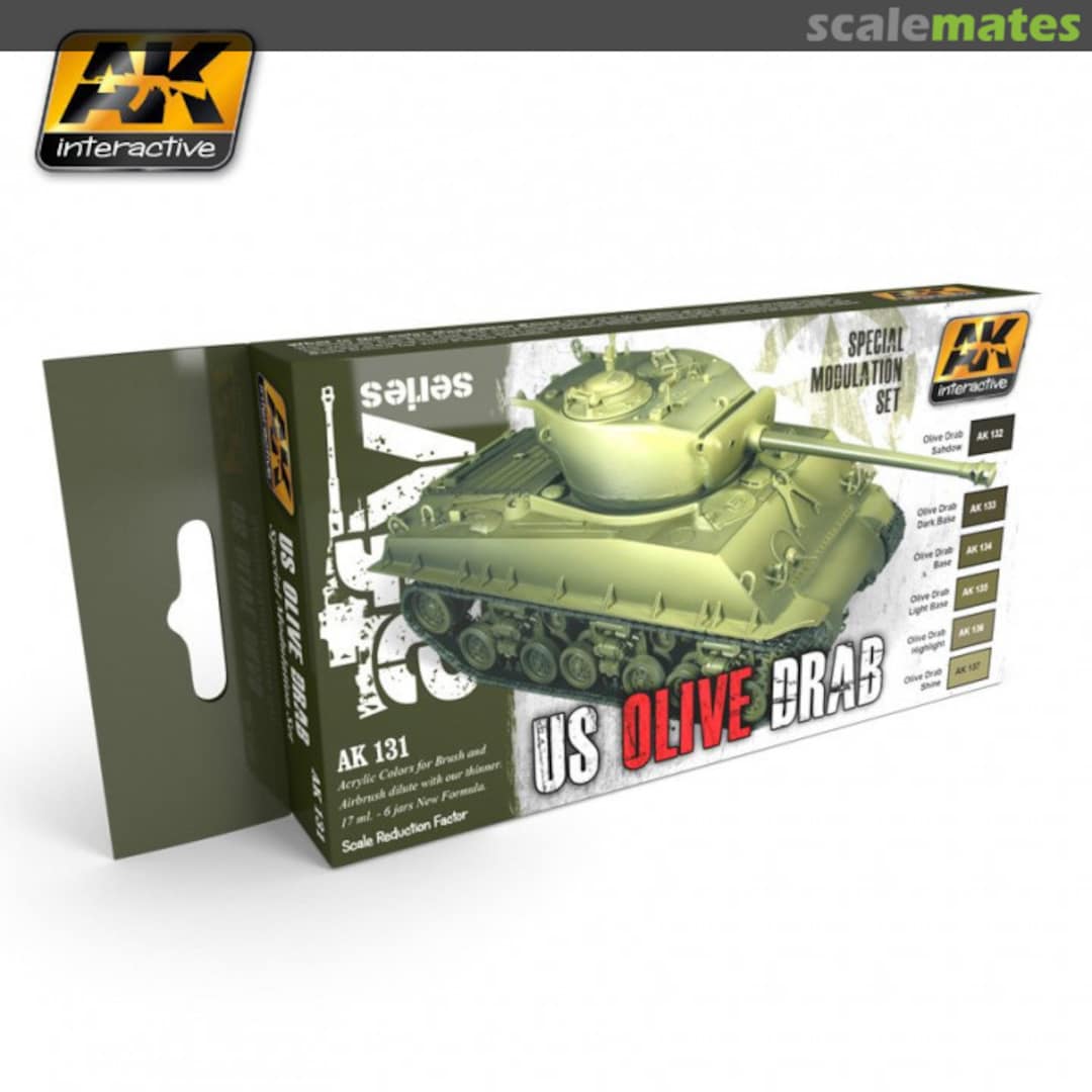 Boxart US Olive Drab Special Modulation Set AK 131 AK Interactive