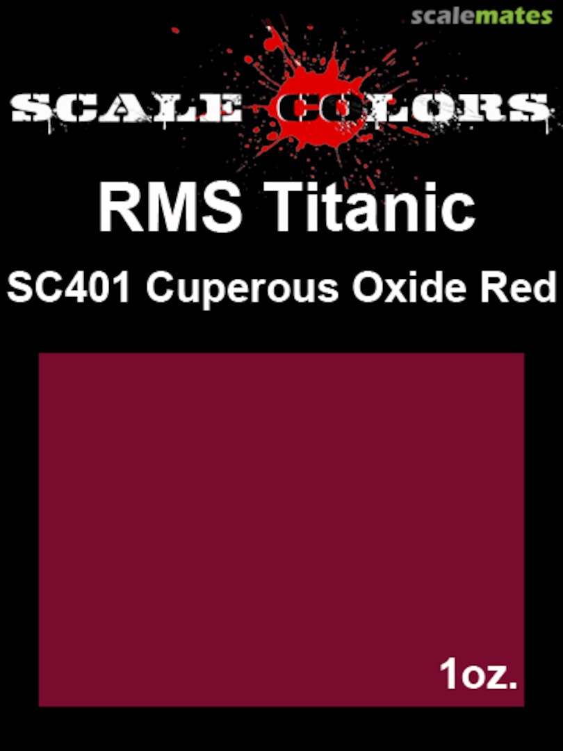 Boxart RMS Titanic Cuperous Oxide Anti-Fouling Red SC401 Scale Colors