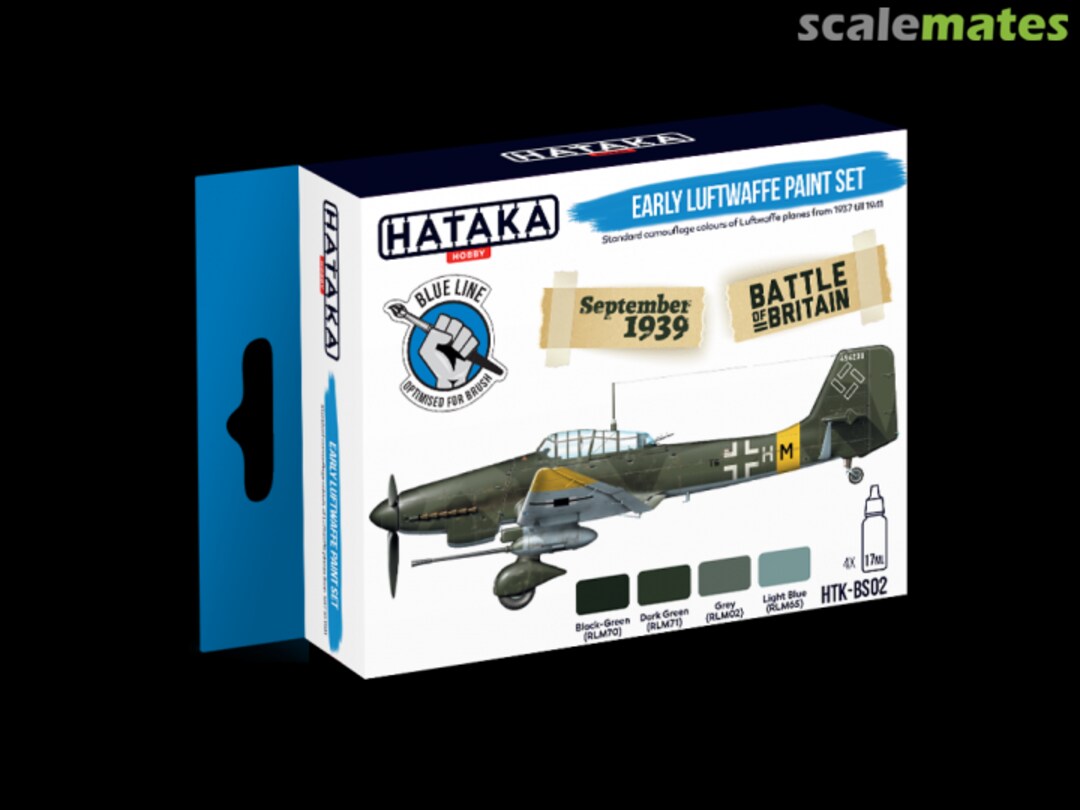 Boxart Early Luftwaffe paint set HTK-BS02 Hataka Hobby Blue Line