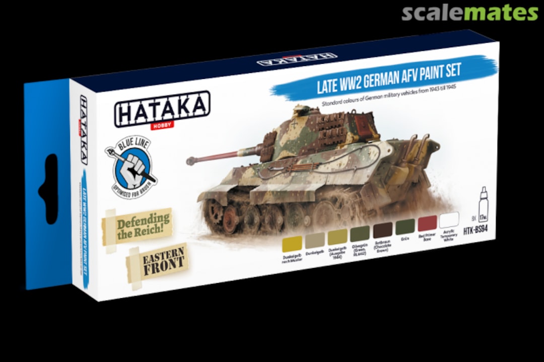 Boxart Late WW2 German AFV paint set HTK-BS94 Hataka Hobby Blue Line