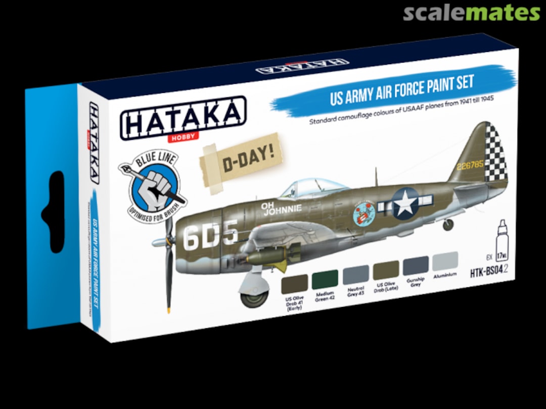 Boxart US Army Air Force paint set HTK-BS04.2 Hataka Hobby Blue Line
