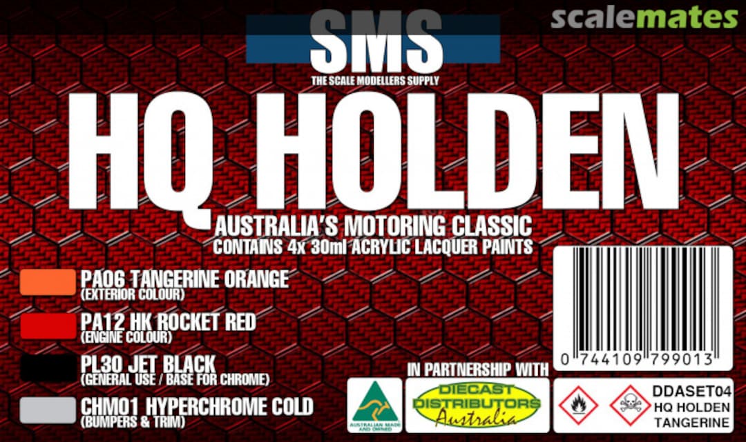 Boxart Holden HQ Colour Set #4 - Tangerine  SMS