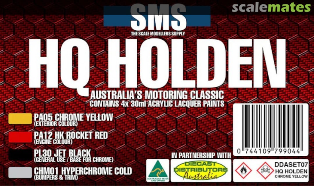 Boxart Holden HQ Colour Set #7 - Chrome Yellow  SMS