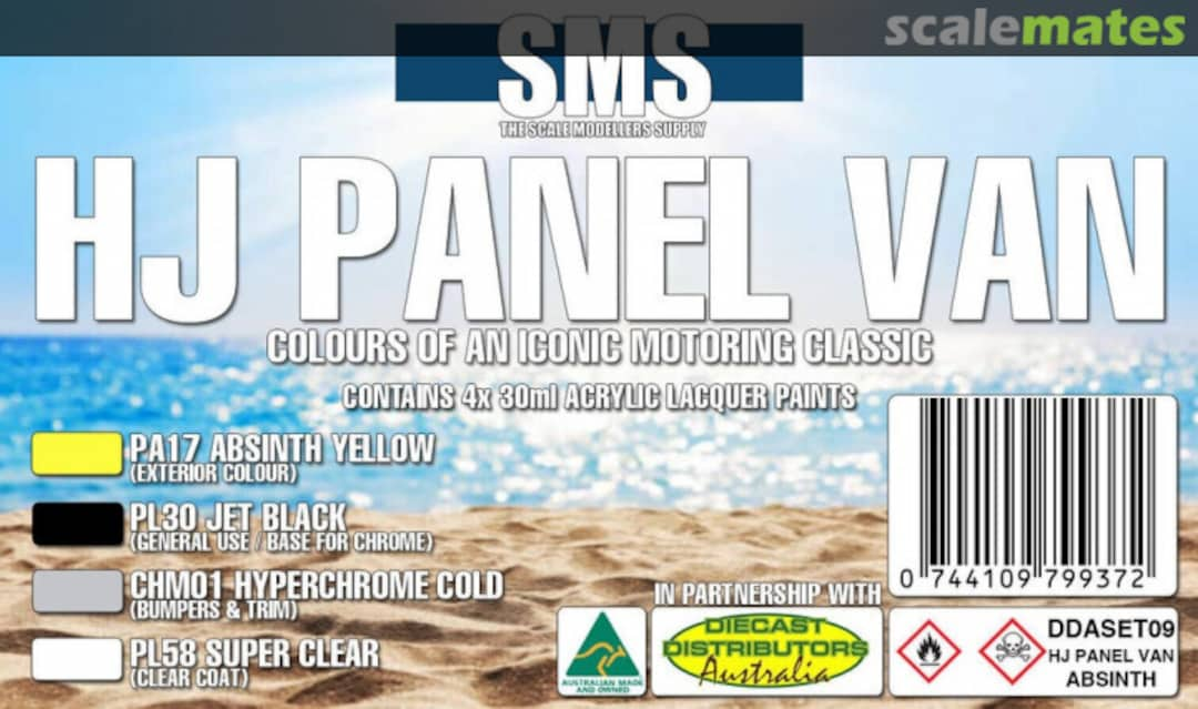 Boxart Holden HJ Panel Van Colour Set #9 - Absinth Yellow  SMS