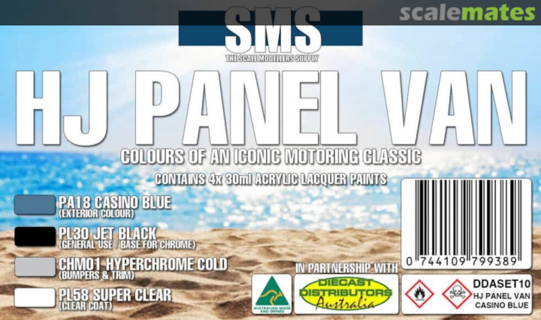 Boxart Holden HJ Panel Van Colour Set #10 - Casino Blue  SMS