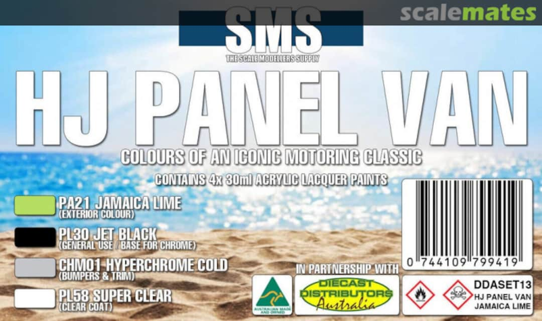 Boxart Holden HJ Panel Van Colour Set #13 - Jamaica Lime  SMS