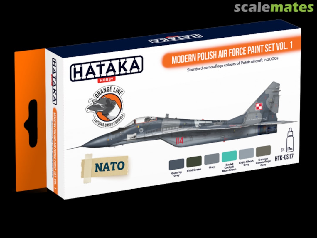 Boxart Modern Polish Air Force paint set vol.1 HTK-CS17 Hataka Hobby Orange Line