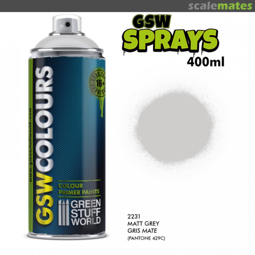 Boxart Spray Primer Grey  Green Stuff World
