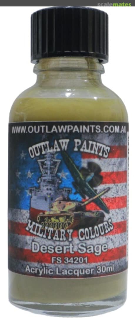 Boxart US Military Colour - Desert Sage FS34201 OP038MIL Outlaw Paints
