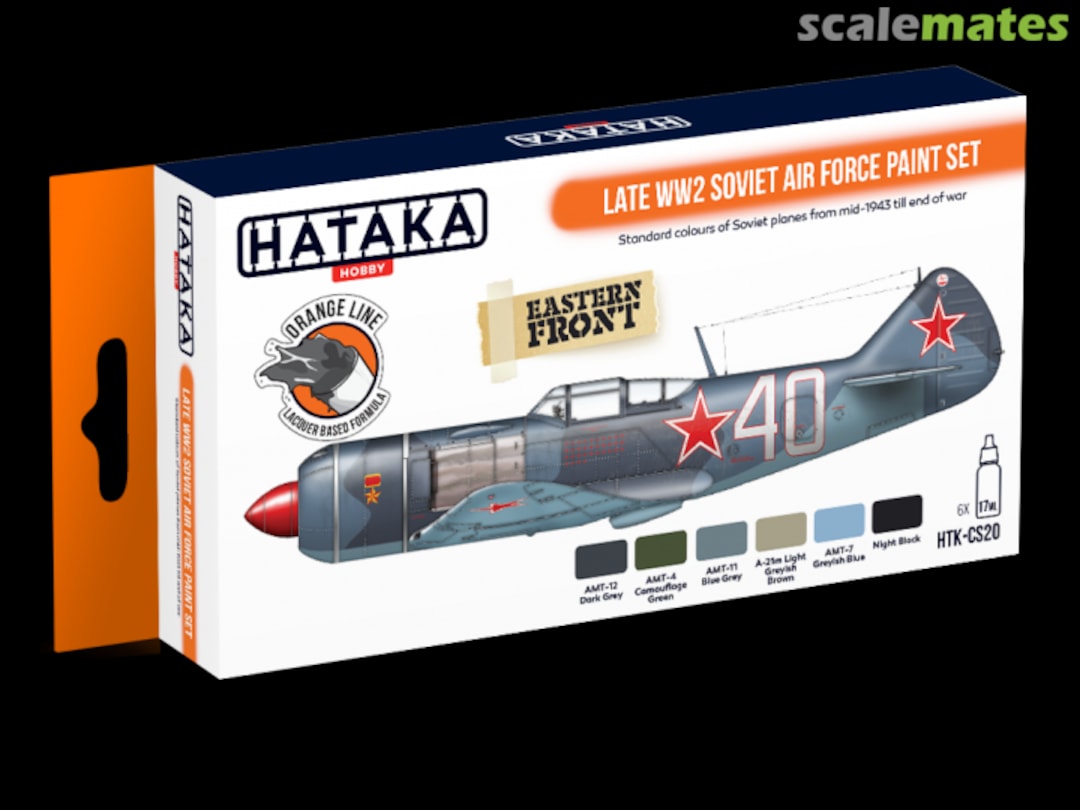 Boxart Late WW2 Soviet Air Force paint set HTK-CS20 Hataka Hobby Orange Line