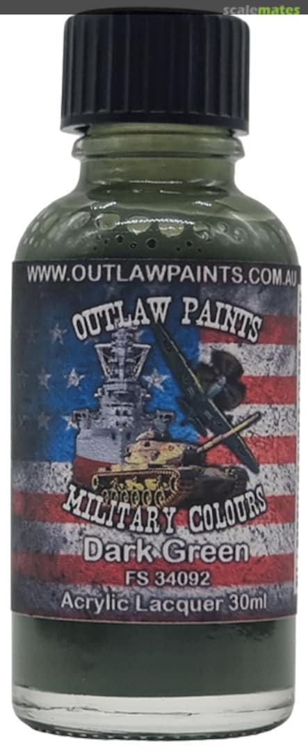 Boxart US Military Colour - Dark Green FS34092 OP046MIL Outlaw Paints