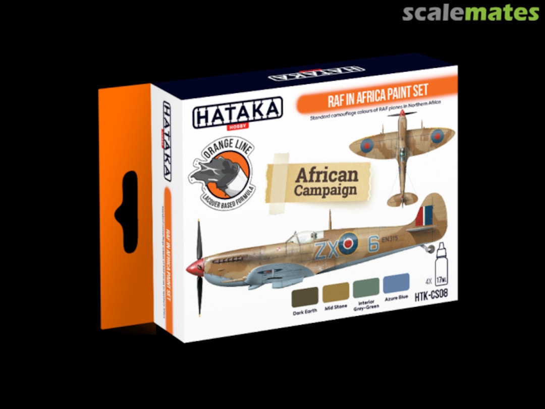 Boxart RAF in Africa paint set HTK-CS08 Hataka Hobby Orange Line