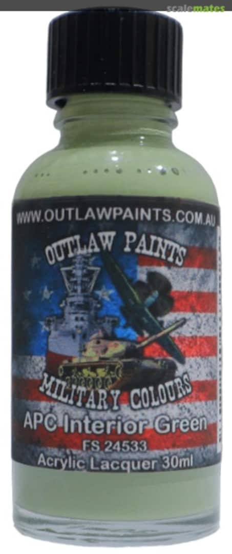 Boxart US Military Colour - APC Interior Green FS24533 OP052MIL Outlaw Paints