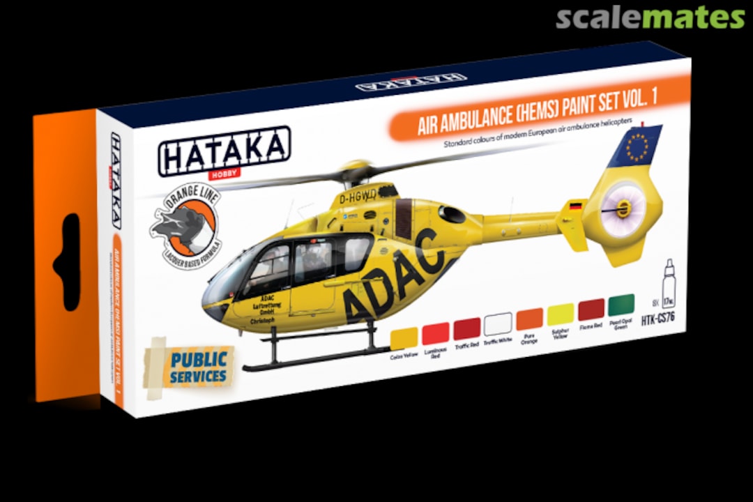 Boxart Air Ambulance (HEMS) paint vol. 1 HTK-CS76 Hataka Hobby Orange Line