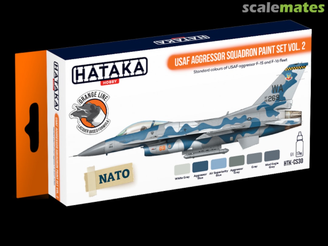 Boxart USAF Aggressor Squadron paint set vol. 2 HTK-CS30 Hataka Hobby Orange Line