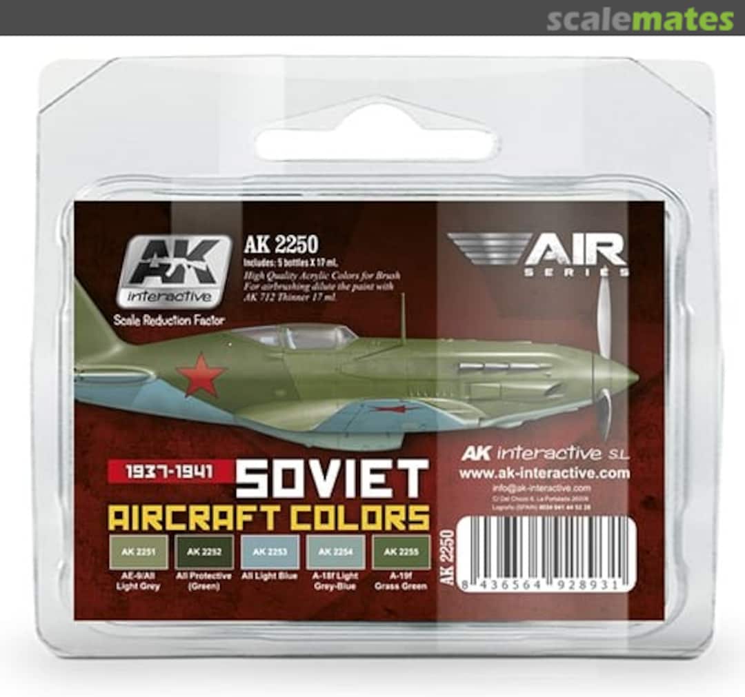 Boxart 1937-1941 SOVIET AIRCRAFT COLORS AK 2250 AK Interactive